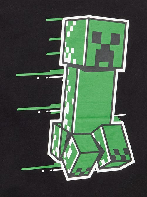 Minecraft T-shirt met prints en contrasterende mouwen - Kiabi