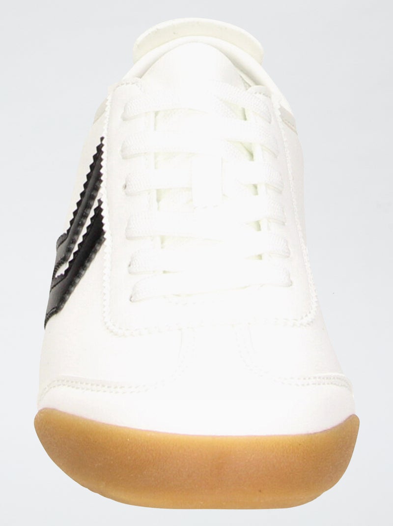 Minimalistische stoffen sneakers Wit - Kiabi