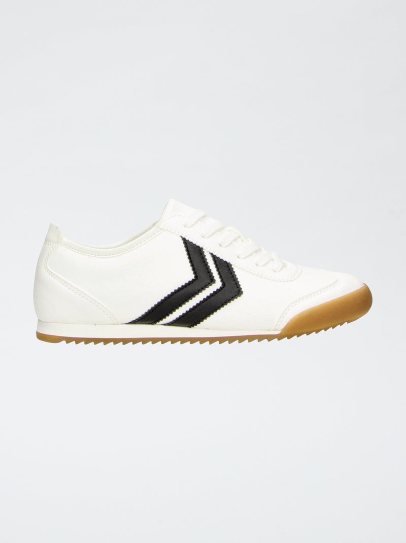 Minimalistische stoffen sneakers Wit - Kiabi