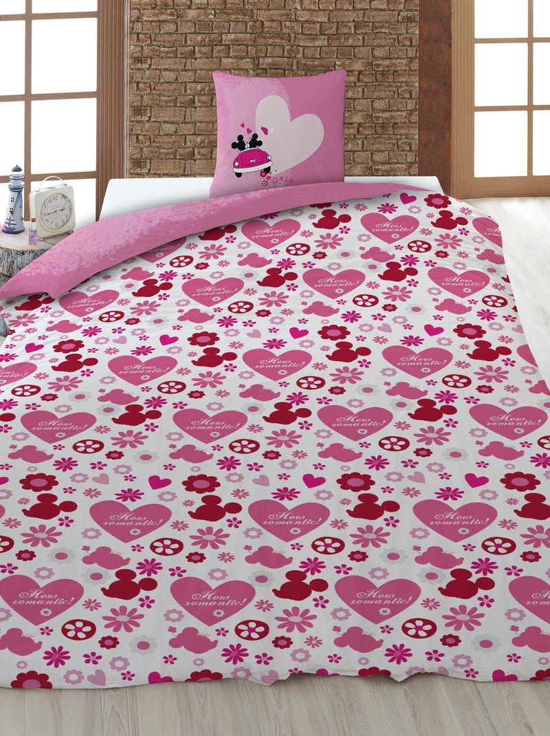 Minnie-dekbedset - Voor 1-persoonsbed Rose - Kiabi
