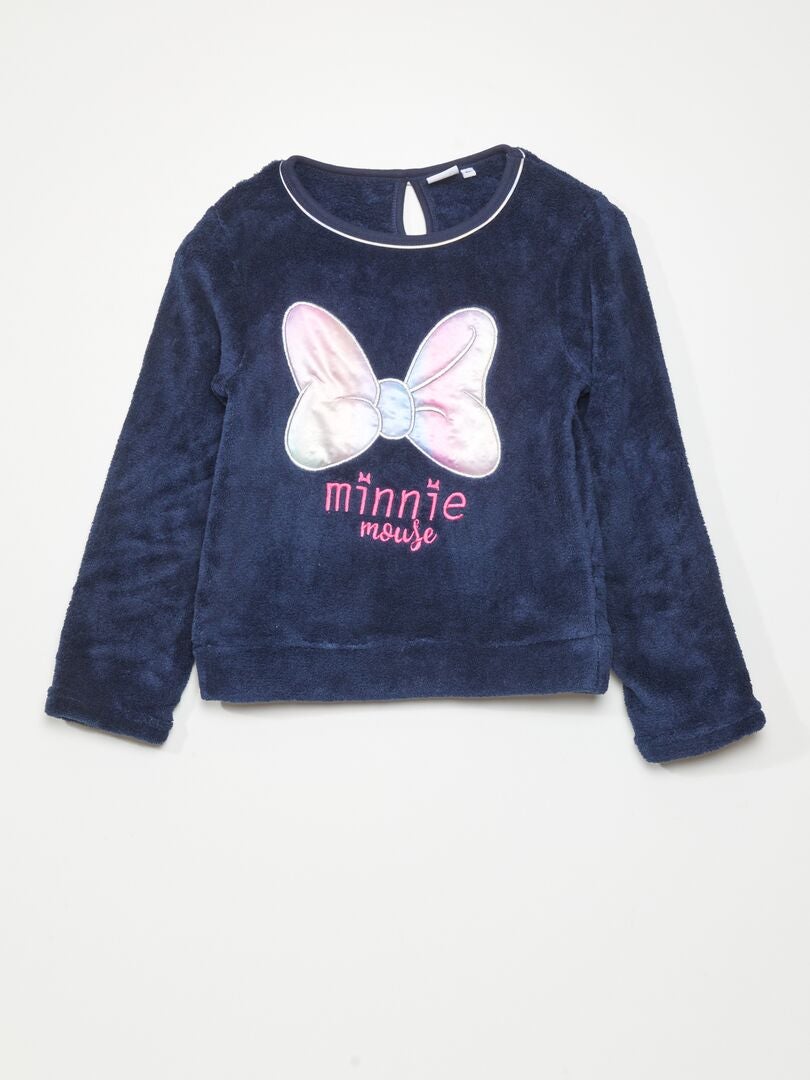 'Minnie'-sweater van fleecestof BLAUW - Kiabi
