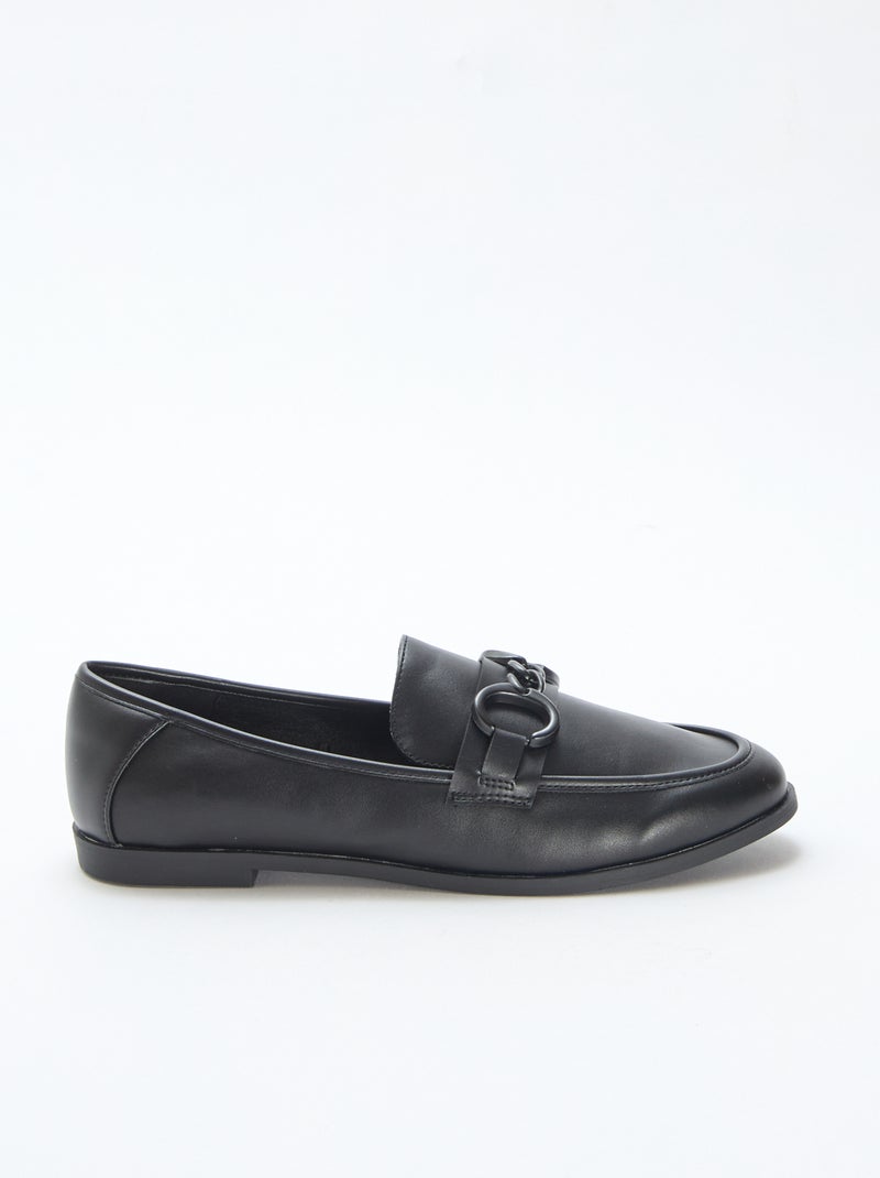 Mocassins met ketting Zwart - Kiabi