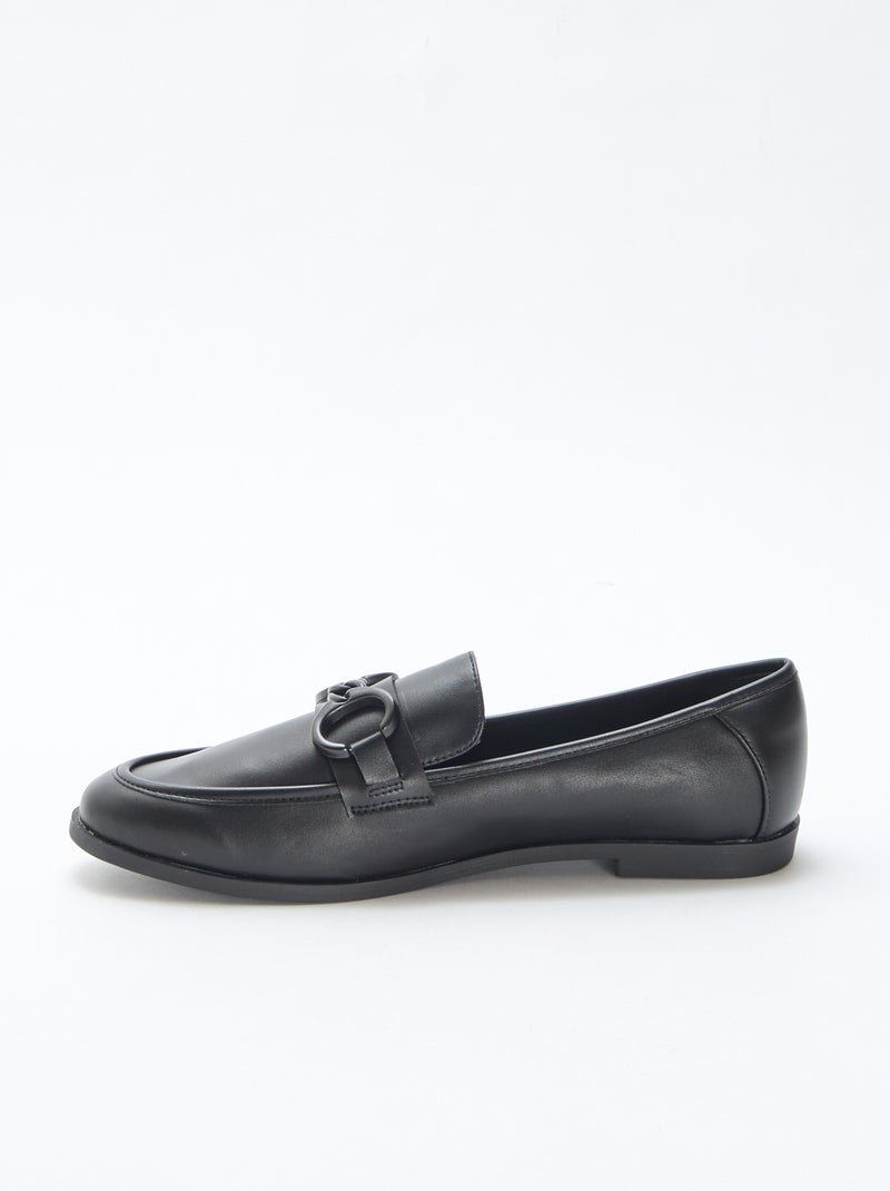 Mocassins met ketting Zwart - Kiabi