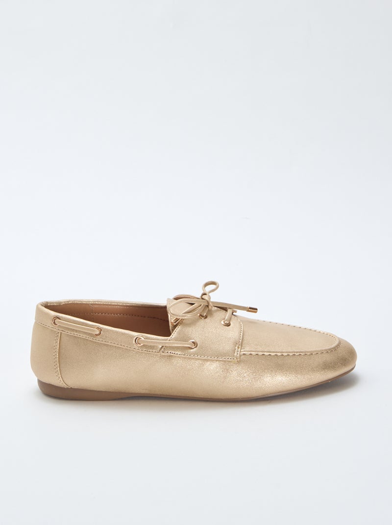 Mocassins met veters Geel - Kiabi