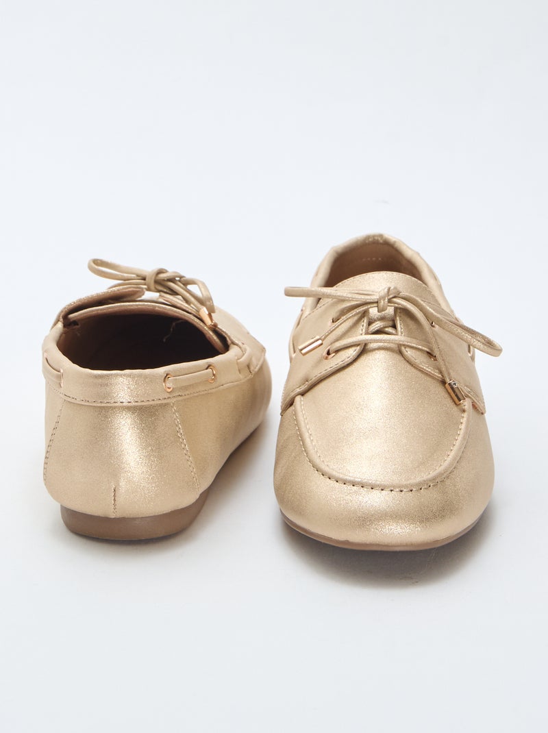 Mocassins met veters Geel - Kiabi