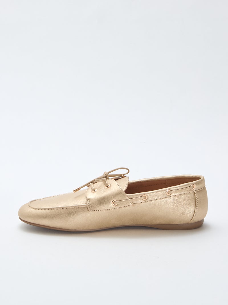 Mocassins met veters Geel - Kiabi