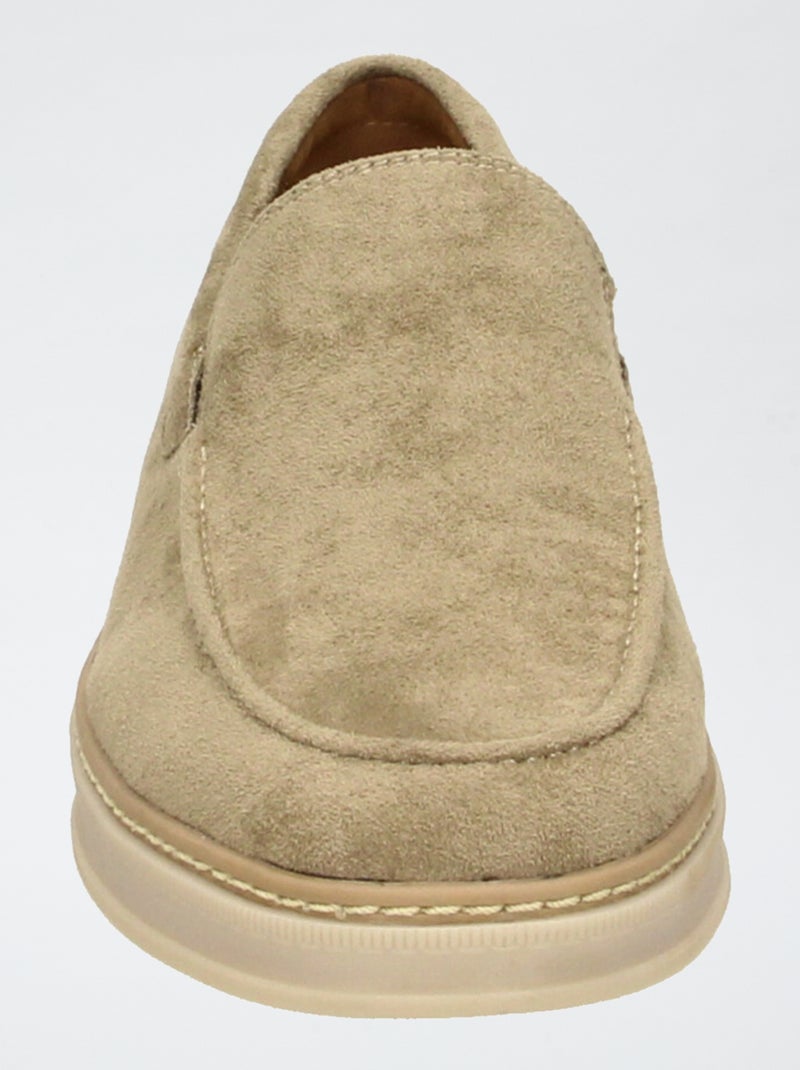 Mocassins van suède-imitatie Biege - Kiabi