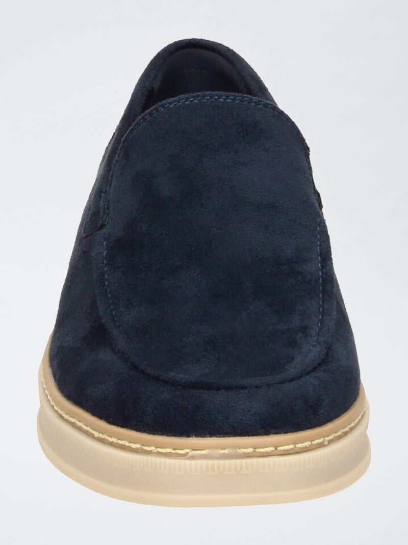 Mocassins van suède-imitatie Blauw - Kiabi