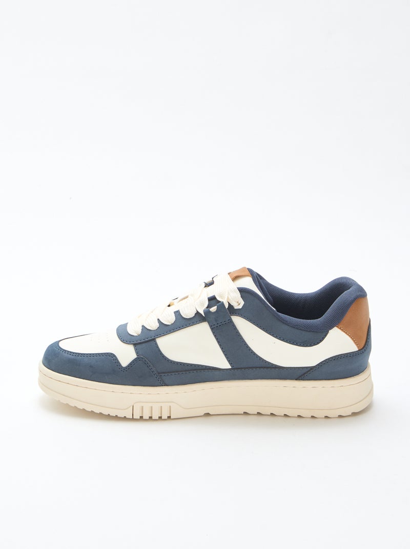 Moderne driekleurige sneakers Blauw - Kiabi
