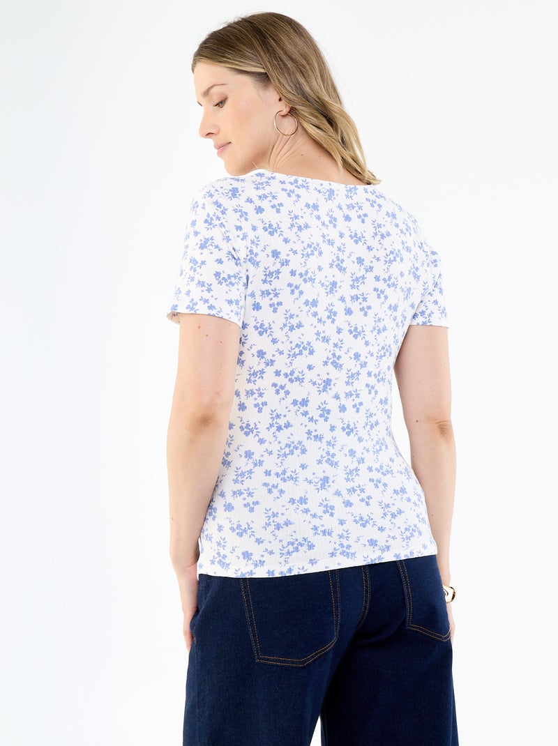 Moederschap T-shirt met overslagdecolleté Biege - Kiabi