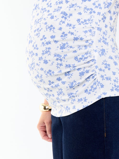 Moederschap T-shirt met overslagdecolleté - Kiabi