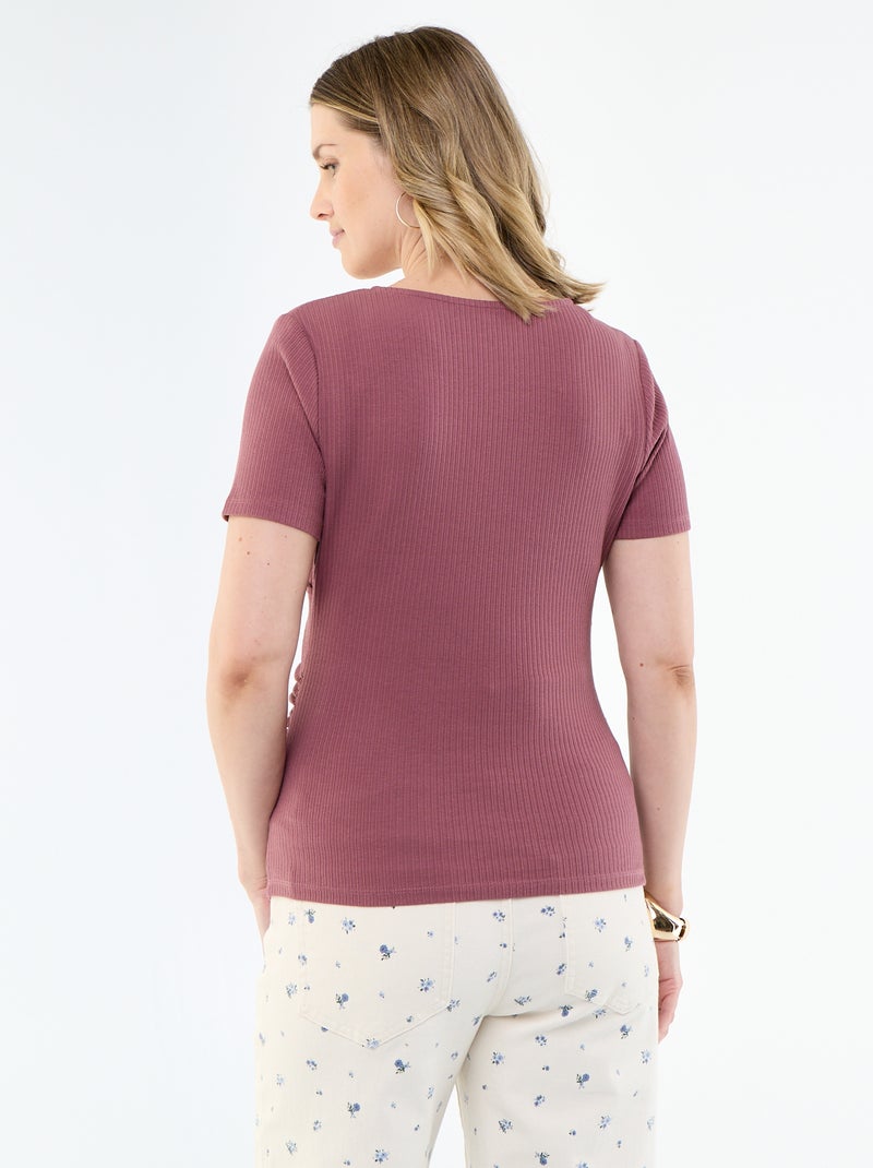 Moederschap T-shirt met overslagdecolleté Rose - Kiabi