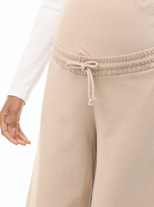 Moederschapsjoggingbroek met wijde pijpen van french terry - Kiabi