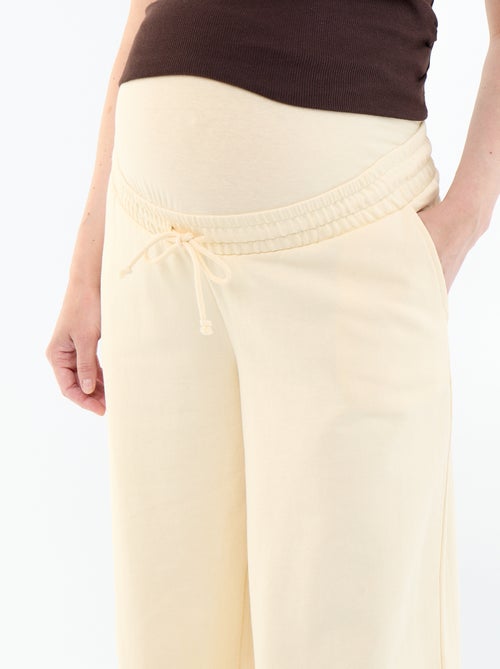Moederschapsjoggingbroek met wijde pijpen van french terry - Kiabi