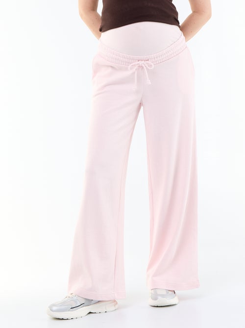 Moederschapsjoggingbroek met wijde pijpen van french terry - Kiabi