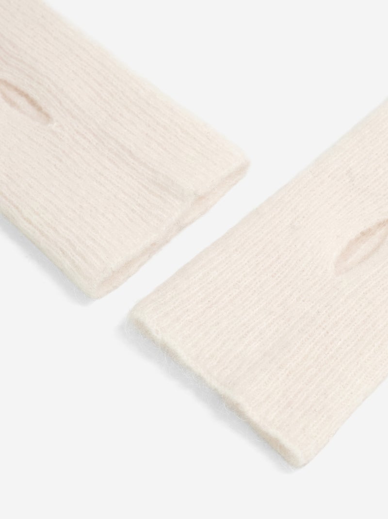 Mohair vingerloze handschoenen Biege - Kiabi