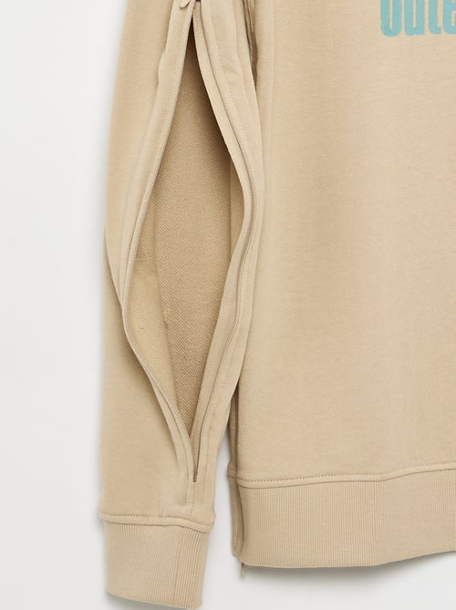 Molleton sweatshirt met print - gemakkelijk aan te trekken collectie - Kiabi Molleton sweatshirt met print - gemakkelijk aan te trekken collectie - Kiabi