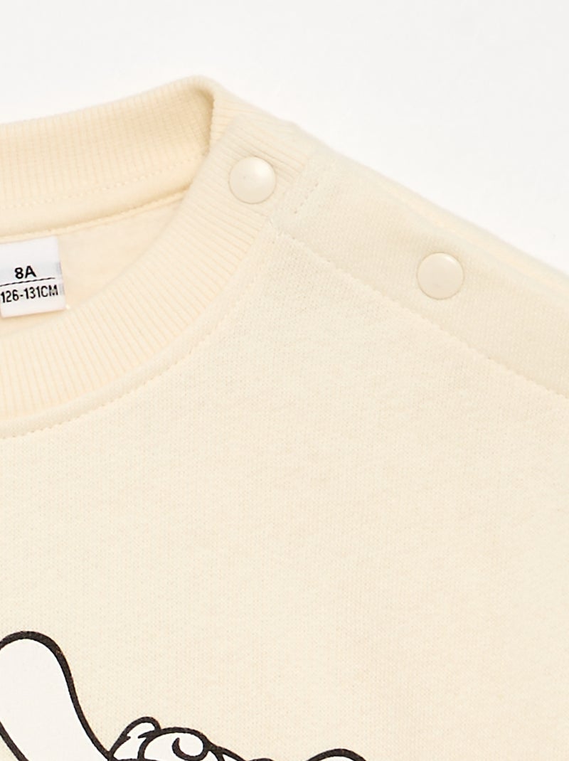 Molton sweater 'Hello Kitty' - gemakkelijk aan te trekken collectie Wit - Kiabi