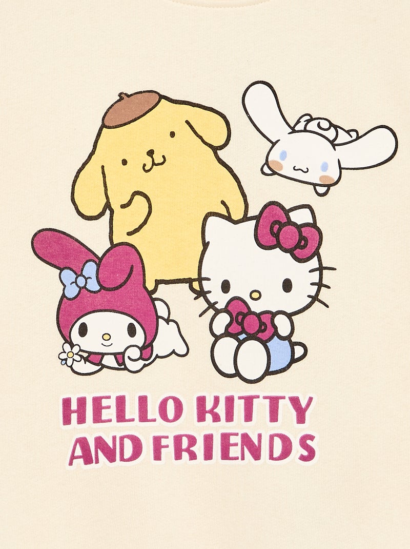 Molton sweater 'Hello Kitty' - gemakkelijk aan te trekken collectie Wit - Kiabi
