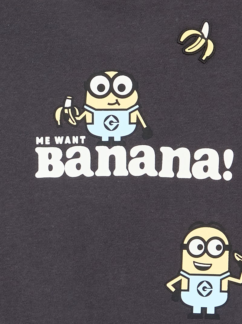 Molton sweater met knopen 'Minions' Zwart - Kiabi