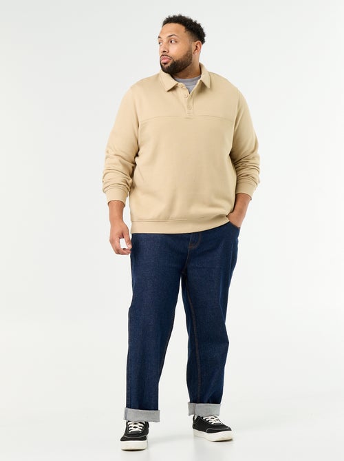 Molton sweater met polokraag - Kiabi