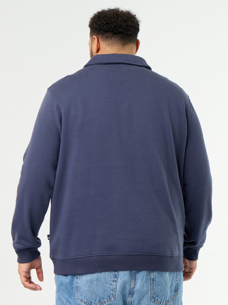 Molton sweater met polokraag Blauw - Kiabi