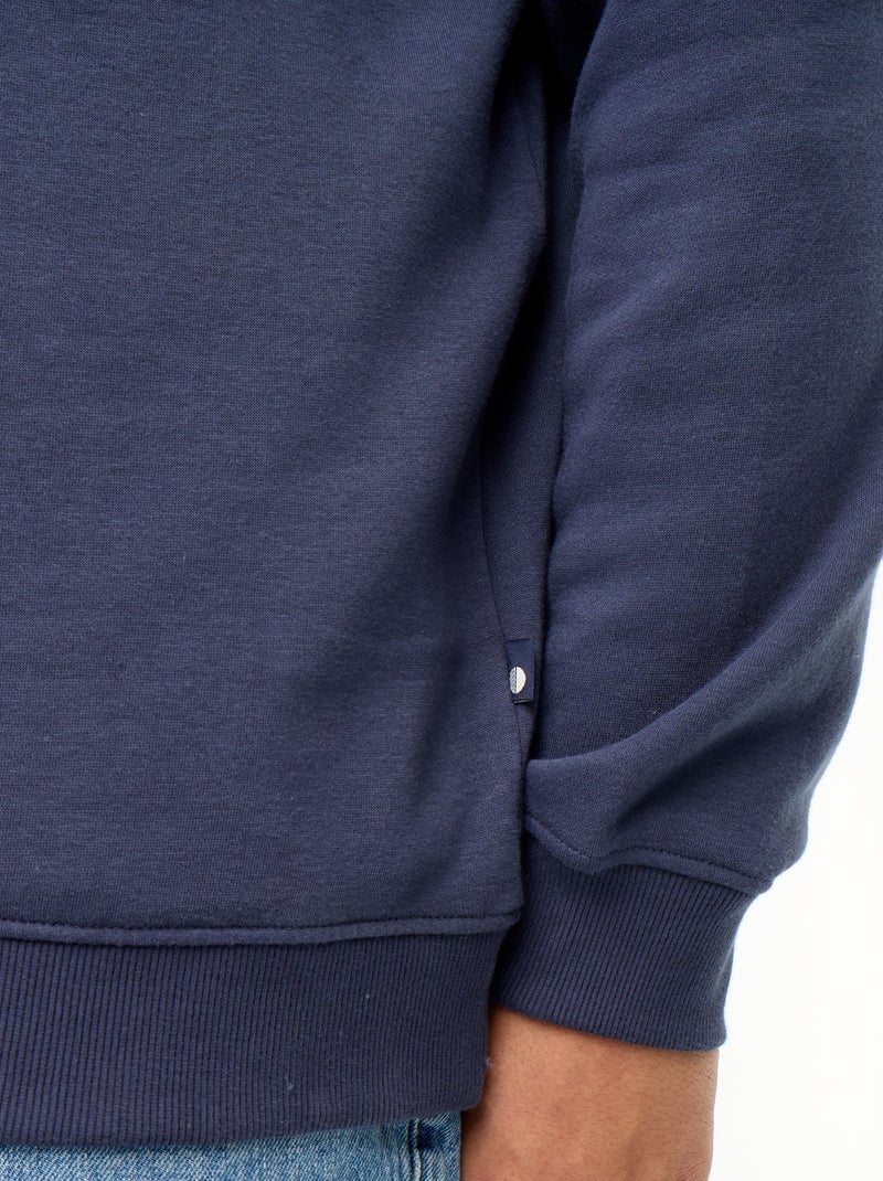 Molton sweater met polokraag Blauw - Kiabi