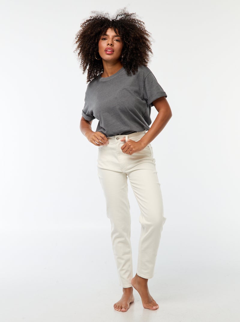 Mom-fit jeans - L28 Wit - Kiabi