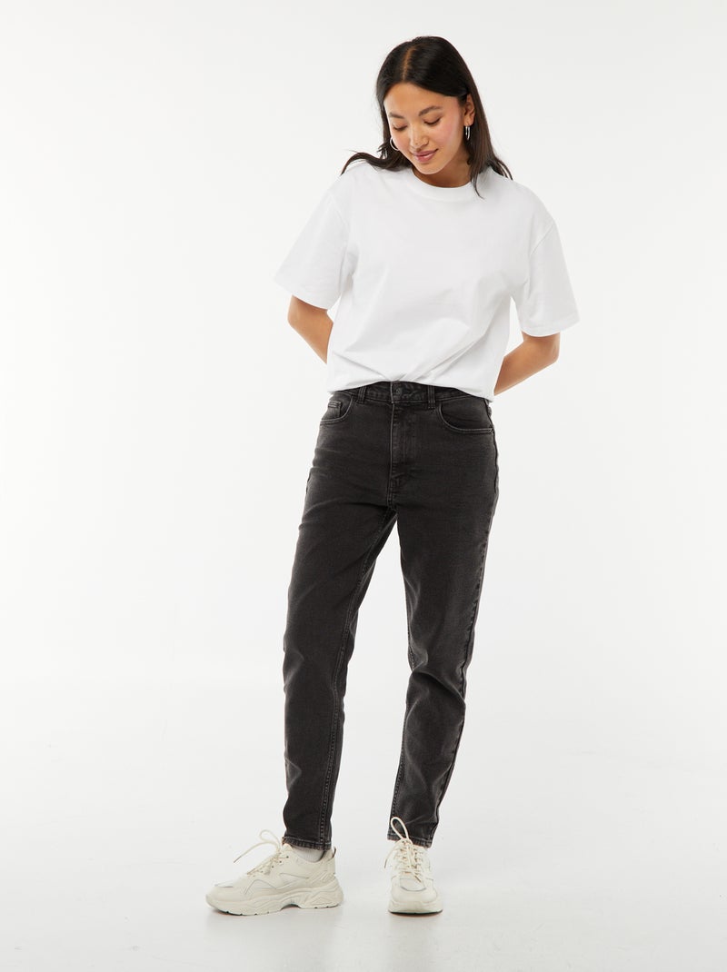 Mom-fit jeans - L28 Zwart - Kiabi