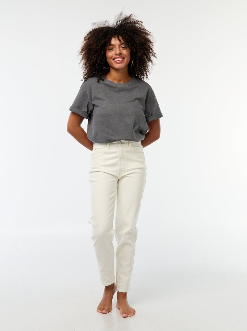 Mom-fit jeans - L32 Wit - Kiabi