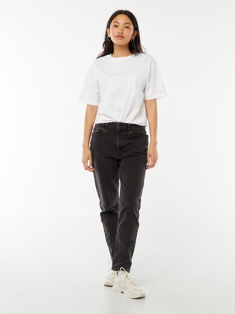 Mom-fit jeans - L32 Zwart - Kiabi