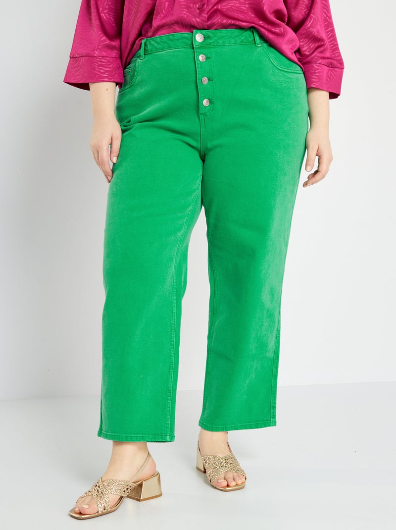 Mom-fit jeans GROEN - Kiabi