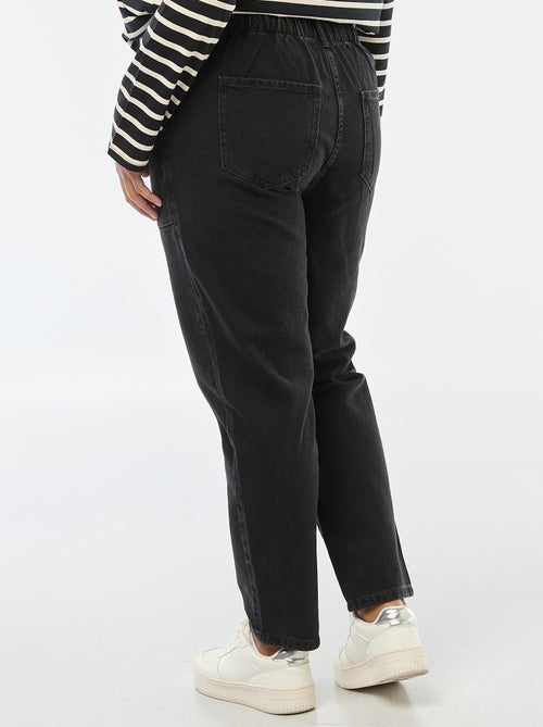 Mom-fit jeans met elastische tailleband - Kiabi