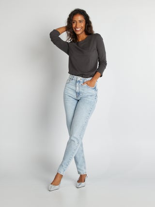 Mom-fit jeans met hoge taille