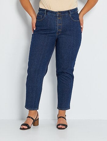 Mom-fit jeans met hoge taille en 5 zakken - L32 - Kiabi