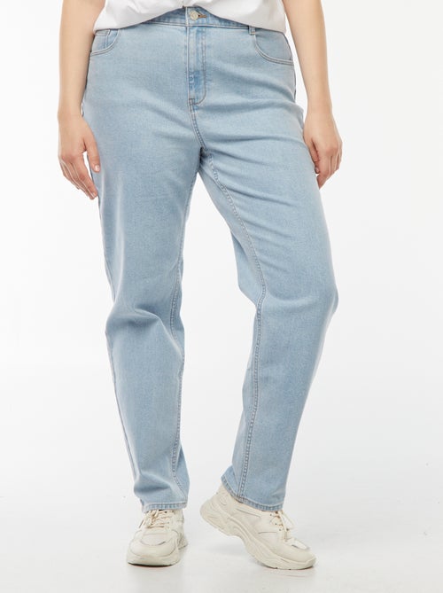 Mom-fit jeans met hoge taille en 5 zakken - L32 - Kiabi