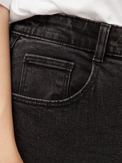 Mom-fit jeans met hoge taille en 5 zakken - L32 - Kiabi