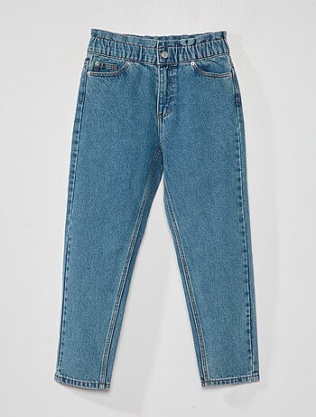 Mom-fit jeans met paperbagtaille - 5 zakken - Kiabi