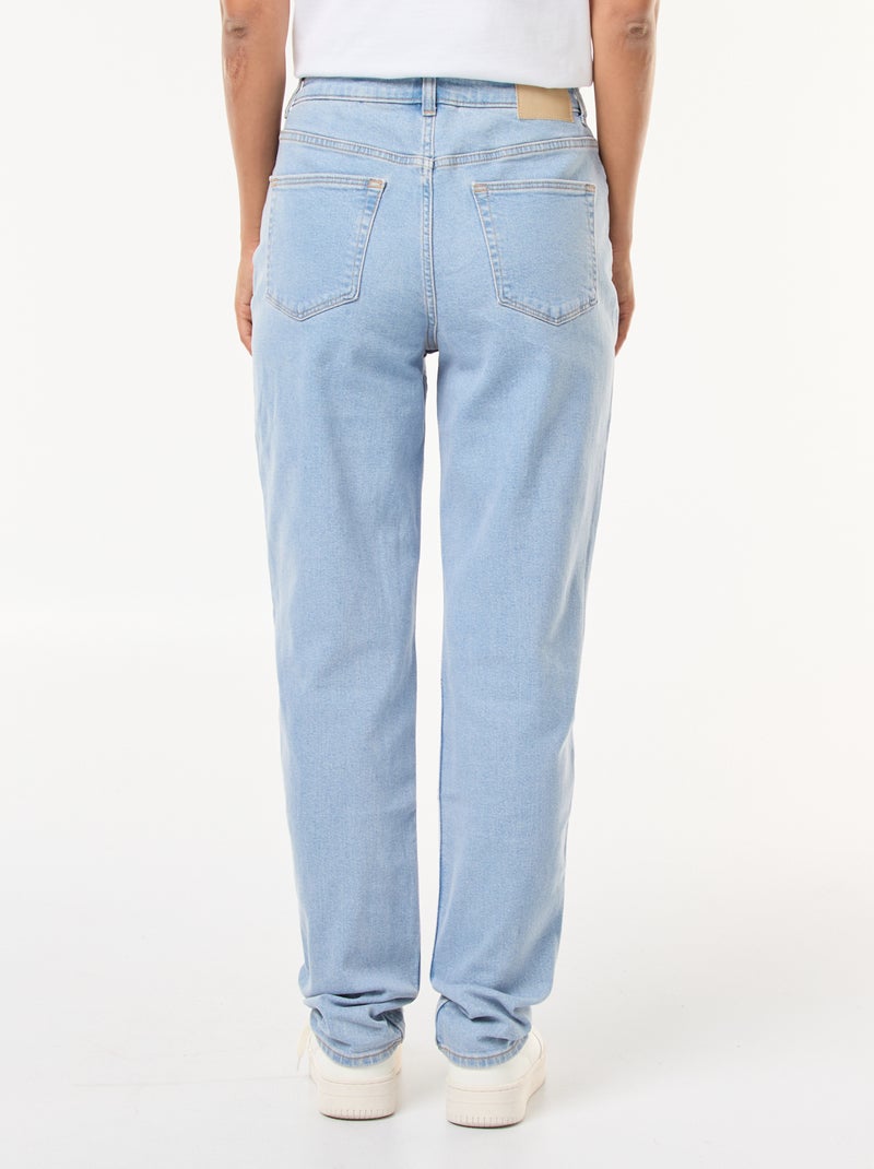 Mom-fit jeans met vijf zakken L34 Blauw - Kiabi