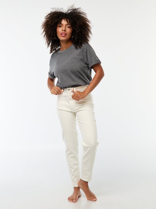 Mom-fit jeans met vijf zakken L34 - Kiabi