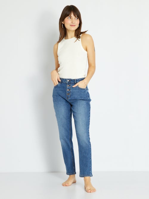 Mom-fit jeans met zeer hoge taille - L28 - Kiabi