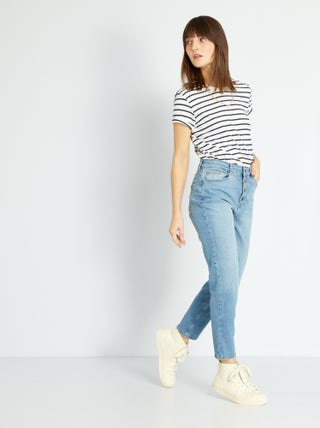 Mom-fit jeans met zeer hoge taille - L30