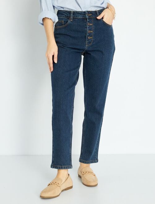 Mom-fit jeans met zeer hoge taille - L32 - Kiabi