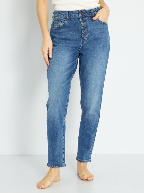 Mom-fit jeans met zeer hoge taille - L32 - Kiabi