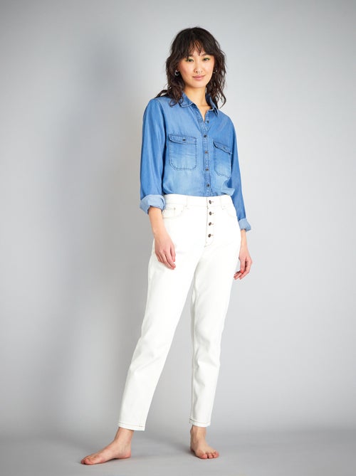 Mom-fit jeans met zeer hoge taille - L34 - Kiabi