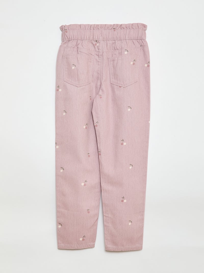 Mom-fit spijkerbroek met motiefje Rose - Kiabi