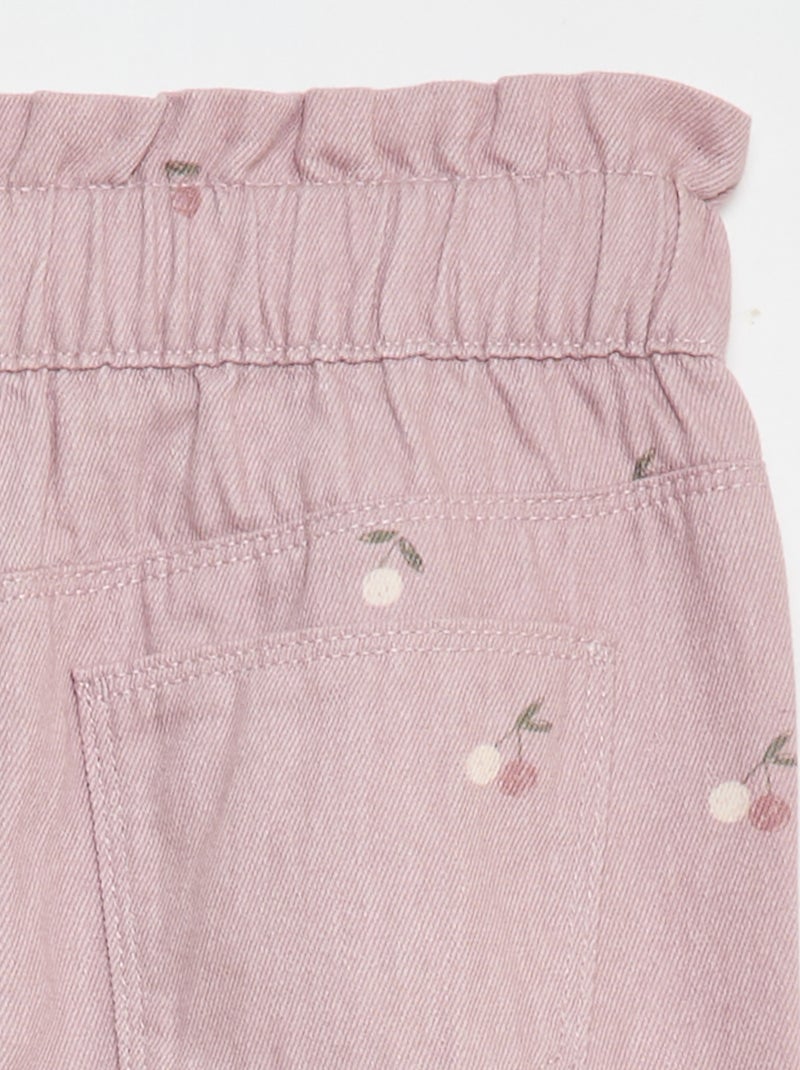 Mom-fit spijkerbroek met motiefje Rose - Kiabi