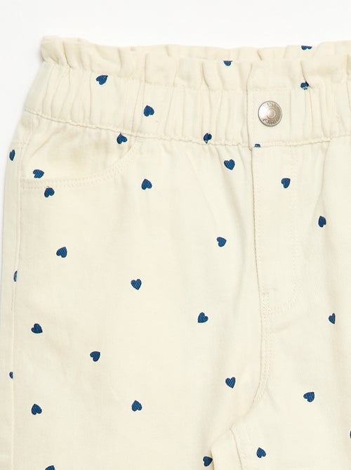 Mom-fit spijkerbroek met motiefje - Kiabi