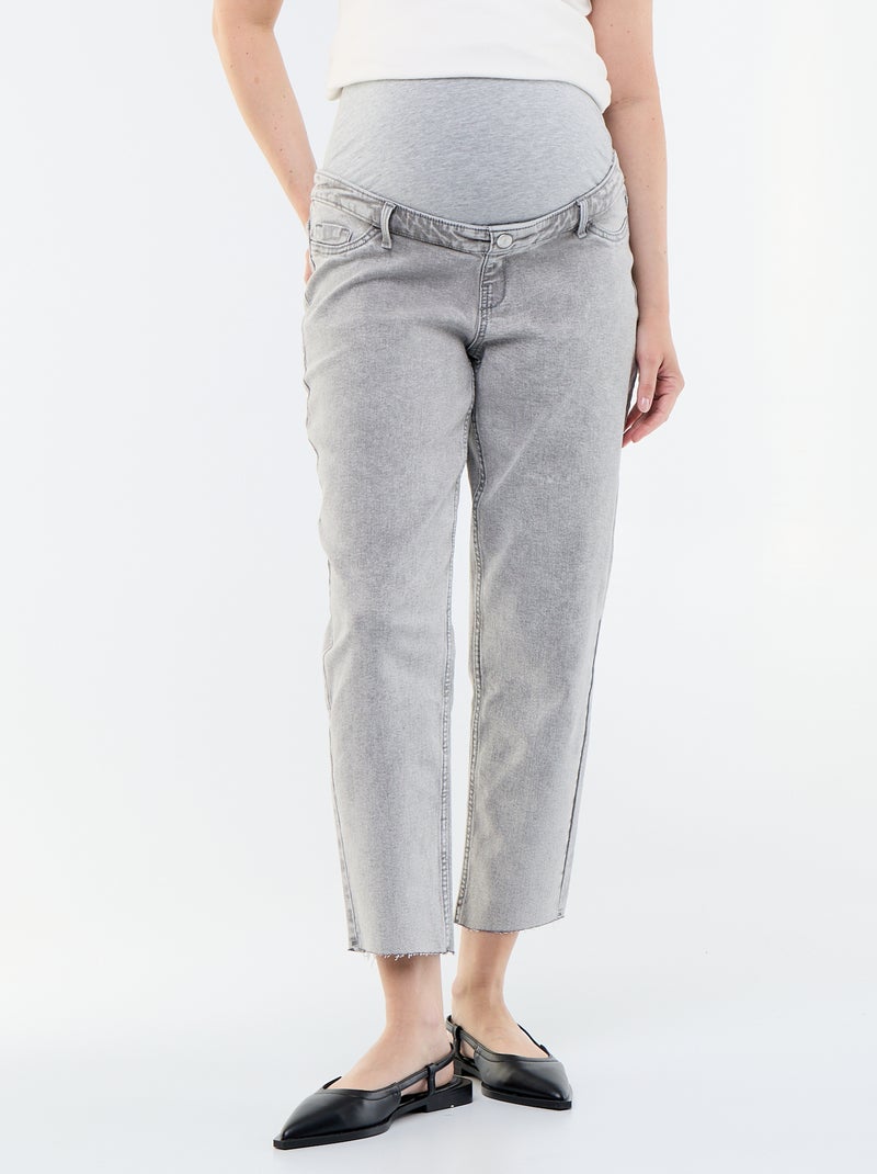 Mom fit zangerschapsjeans Grijs - Kiabi