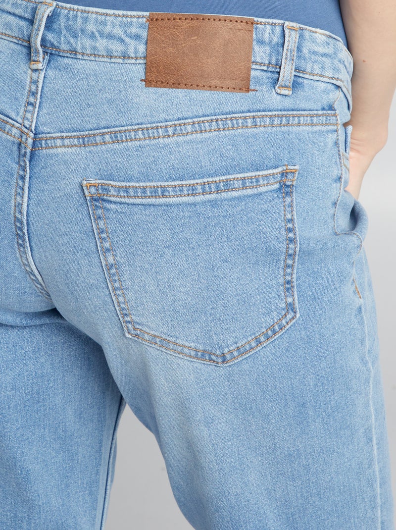 Mom-fit zwangerschapsjeans met scheurtjes BLAUW - Kiabi